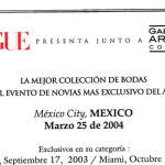 Vogue en Español Presented Bridal Event - March 2004