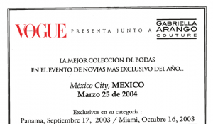 Vogue en Español Presented Bridal Event - March 2004