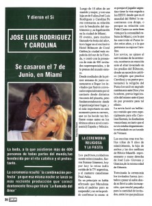 Jose Luis Rodriguez Y Carolina - Show Magazine